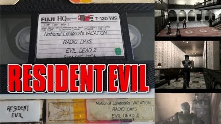 Playing Resident Evil for the first time - VHS recording circa 1997.