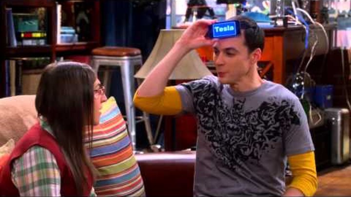 The Big Bang Theory - Sheldon plays "Head's Up" with Amy (Tesla) S08E09 [HD]