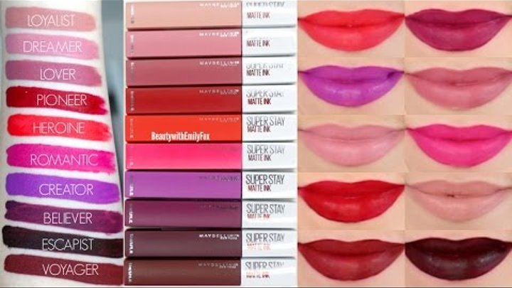 Maybelline Superstay Matte Ink Liquid Lipsticks || Lip Swatches & Review