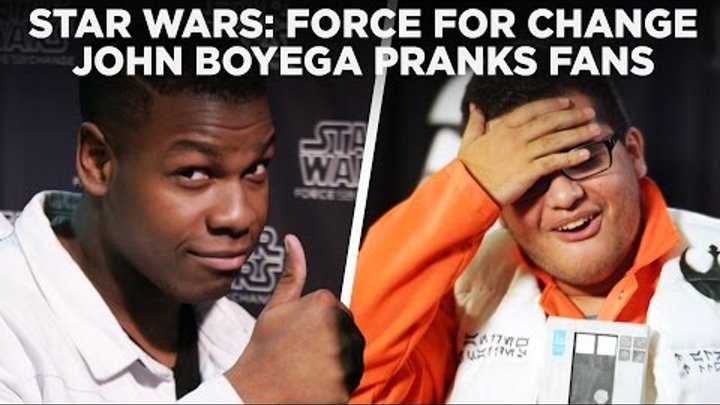 John Boyega Pranks Star Wars Fans with Surprise Photobomb at Celebration | Force For Change