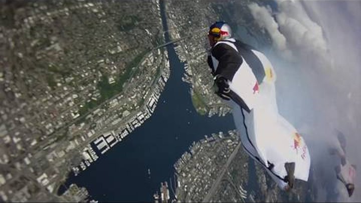 Wingsuit flight above the space needle! - Seattle Swoopers - Red Bull Air Force