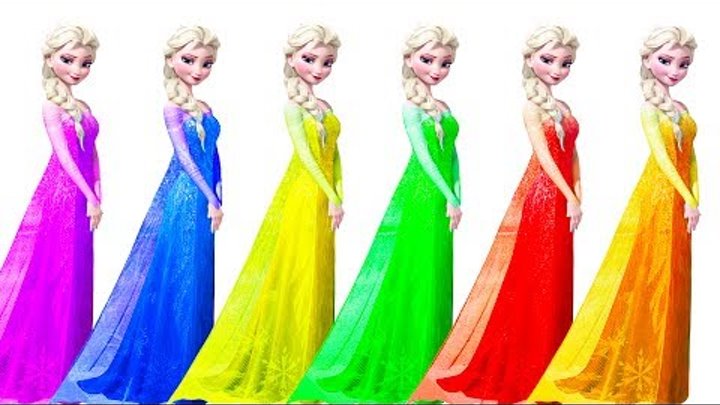 Учим цвета Холодное сердце Эльза Learn Colors with Frozen Elsa Kids Children Toddlers Baby