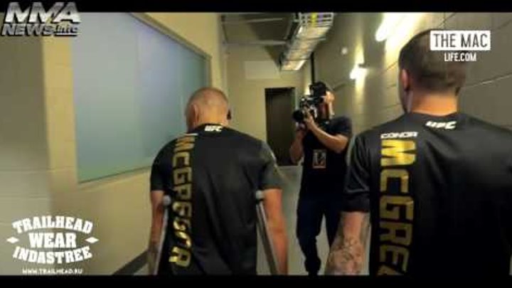 Конор Макгрегор за кулисами после победы над Нэйтом Диазом на UFC 202 Конор Макгрегор за кулисами после победы над Нэйтом Диазом на UFC 202