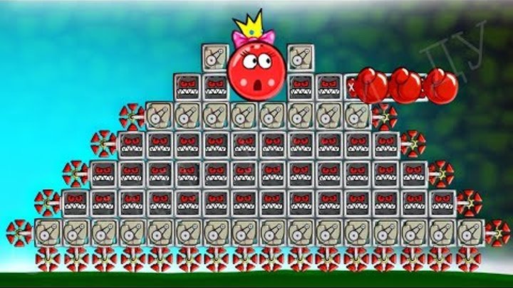 99999 КРАСНЫХ ШАРИКОВ в BAD PIGGIES !!! Энгри Бердз ! Red Ball 4 in Angry Birds Мультик про Шар дети