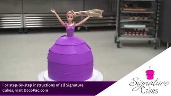 How-To Decorate Rapunzel Disney Princess Doll Signature Cake DecoSet