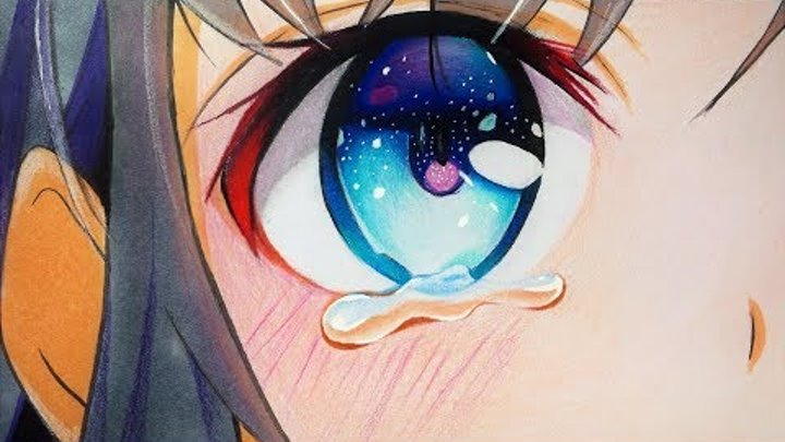 How to Draw Anime Eyes with Tears | Step by step !!!