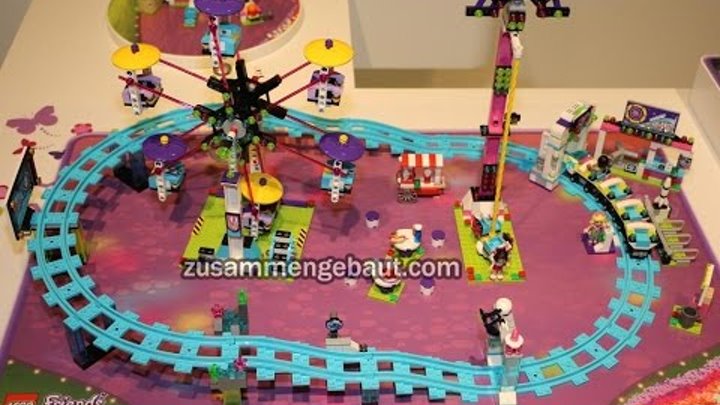 LEGO Friends Amusement Park: Roller Coaster & Hot Dog Stand presentation!