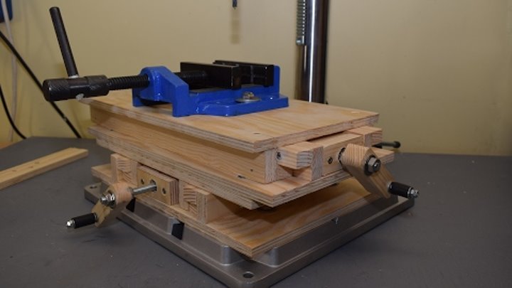 Making CNC XY Milling Table, Part 1: Building the base and testing it on the drill press