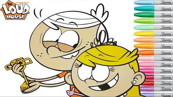The Loud House Coloring Book Pages Lincoln Lola Rainbow Splash