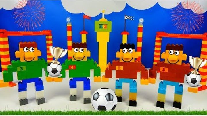 Строим из Lego Duplo, Lego Duplo football, the figure of a football player - Лего Дупло футбол