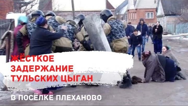 Жёсткое задержание тульских цыган в посёлке Плеханово