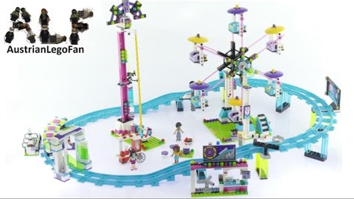 Lego Friends 41130 Amusement Park Roller Coaster - Lego Speed Build Review