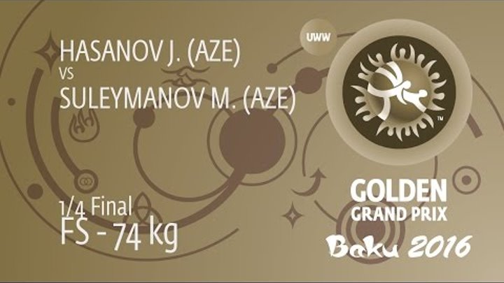 1/4 FS - 74 kg: J. HASANOV (AZE) df. M. SULEYMANOV (AZE) by FALL, 6-3 1/4 FS - 74 kg: J. HASANOV (AZE) df. M. SULEYMANOV (AZE) by FALL, 6-3