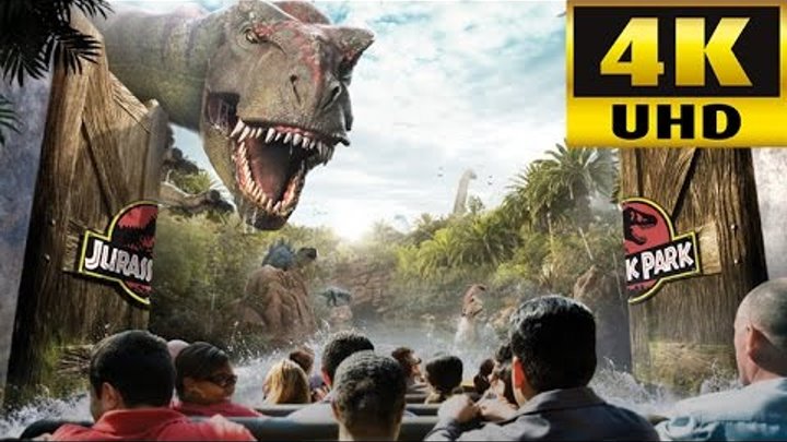 2017 JURASSIC PARK RIDE 4K POV Universal Studios Orlando Florida