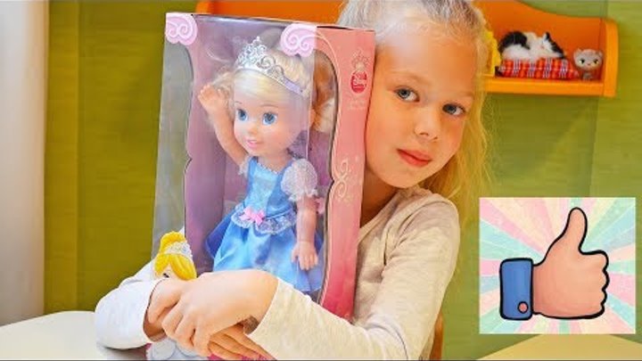Распаковка новой куклы ЗОЛУШКА Принцессы Диснея Unboxing Cinderella doll My first Disney princess