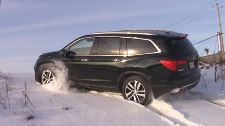 AWD TEST: Honda Pilot 2016 in snow and ice