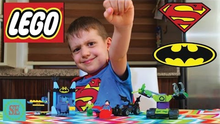Набор Лего Супермен и Бетмен Станция и машинки Мультик Видео для детей Lego Juniors Superman Batman