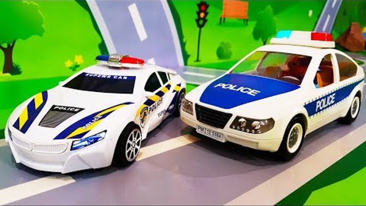 Мультики про машинки. Полицейские машинки – Видео игра и Опасная погоня. Мультфильмы для детей