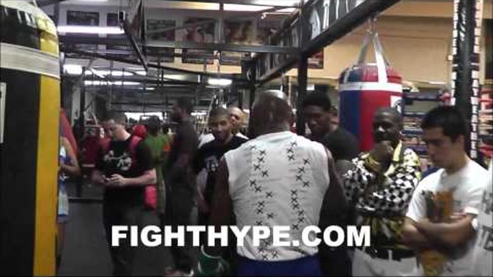 FLOYD MAYWEATHER EXCLUSIVE TRAINING FOOTAGE JUST DAYS INTO CAMP FOR MARCOS MAIDANA CLASH