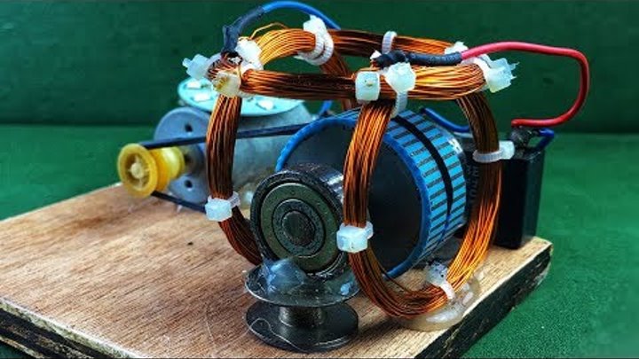 Engineering Free Energy Generator DC Motor With Copper Wire Coil Using Magnet New Technology Project