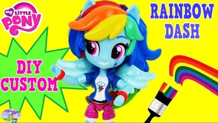 My Little Pony Equestria Girls Minis Doll Custom DIY Rainbow Dash Re Paint SETC