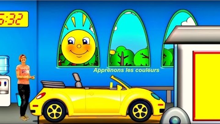 Dessin animé: Maria peint sa voiture. Vidéo éducative. Apprendre les couleurs