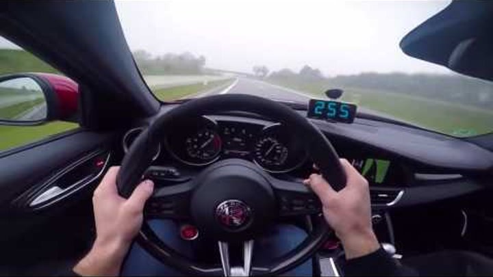 0 300 km h acceleration Alfa Giulia | POV 0 300 km h acceleration Alfa Giulia | POV