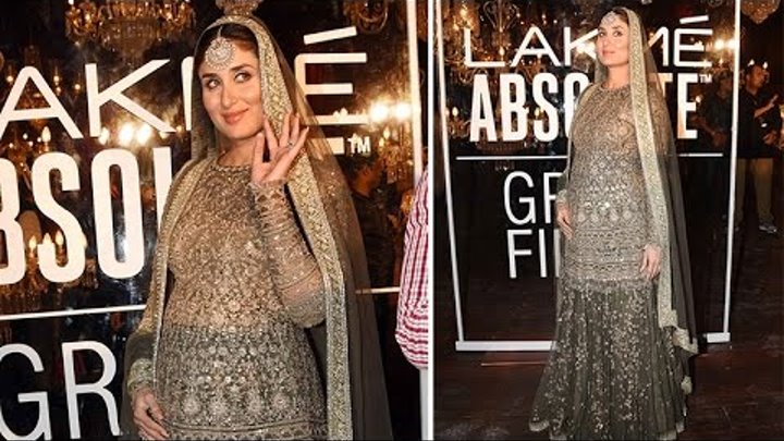 Kareena Kapoor Khan flaunts her baby bump as she walks at Lakme Fashion Week 2016 Grand Finale Kareena Kapoor Khan flaunts her baby bump as she walks at Lakme Fashion Week 2016 Grand Finale