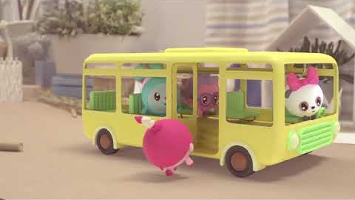 Малышарики - Новые серии - «Колеса у автобуса крутятся» - Развивающие мультики для самых маленьких