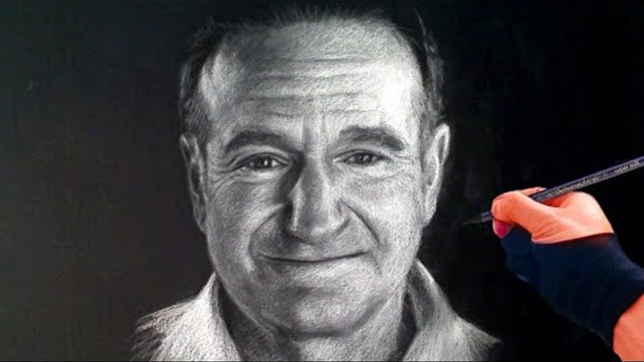 Drawing Robin Williams - a tribute