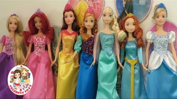 Disney Princess Party Set 6 Princesses Anna Elsa Rapunzel Ariel Belle Cinderella