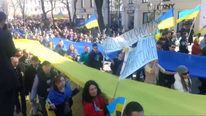 Одесса 30 марта 2014 Марш за мир ( Флаг 1 км ) Одесса 30 марта 2014 Марш за мир ( Флаг 1 км )