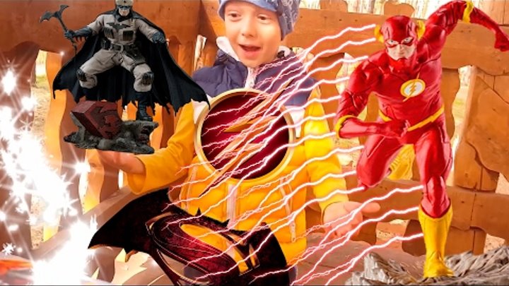 Супергерои Бэтмен(Batman) и Флэш(The Flash) победят Плохиша(bad baby) Видео для детей.