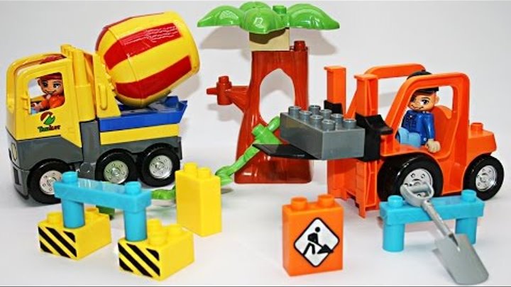 Lego мультик - Интересные игрушки для детей - Lego Duplo Рабочие машины