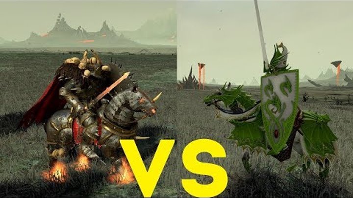 Принцы-драконы VS Рыцари Хаоса Total War Warhammer 2. тесты юнитов v1.5.0.