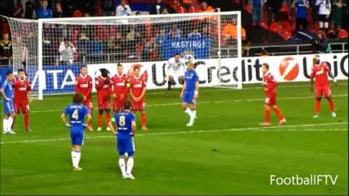 David Luiz freekick goal Chelsea FC vs FC Nordsjælland 02-10/2012 [HD] [HQ]