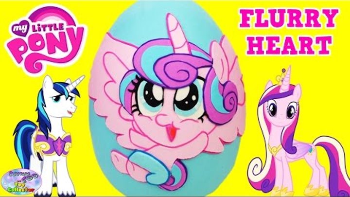 My Little Pony Giant Play Doh Surprise Egg Princess Flurry Heart Cadance Shining Armor Baby MLP SETC