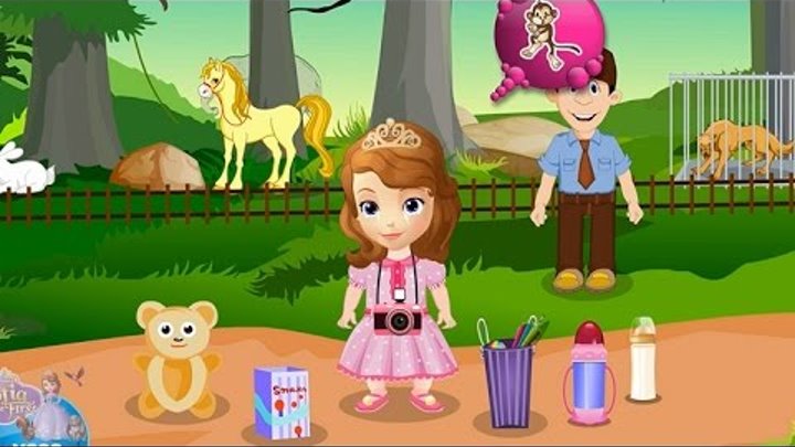 NEW Игры для детей 2015—Disney Принцесса София в зоопарке—Мультик Онлайн видео игры для девочек