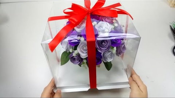 Cách làm hộp quà tặng độc đáo từ hoa (tặng người yêu,các dịp lễ trong năm )