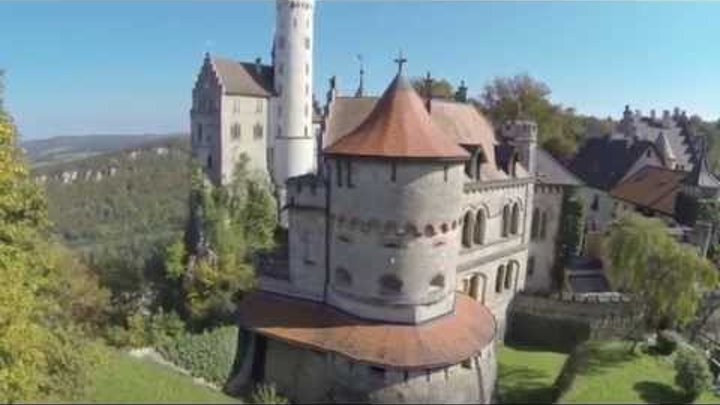 DJI Phantom - Schloß Lichtenstein und Schwäbische Alb in HD DJI Phantom - Schloß Lichtenstein und Schwäbische Alb in HD