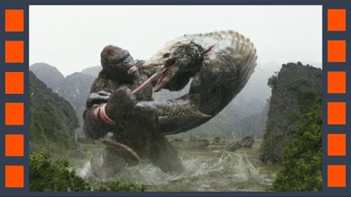 Конг вырывает язык черепозавру — «Конг: Остров черепа» (2017) сцена 8/8 HD
