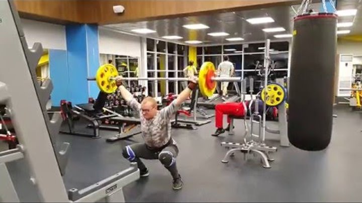 Рывок в стойку 60 кг плюс присед со штангой над головой на 2 раза 29 02 2016 Рывок в стойку 60 кг плюс присед со штангой над головой на 2 раза 29 02 2016
