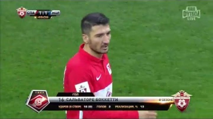 Футбол. РФПЛ. 25-й тур. Спартак - Мордовия 1:1 49' Сальваторе Боккетти Футбол. РФПЛ. 25-й тур. Спартак - Мордовия 1:1 49' Сальваторе Боккетти