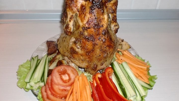 Курица Гриль со свежими овощами