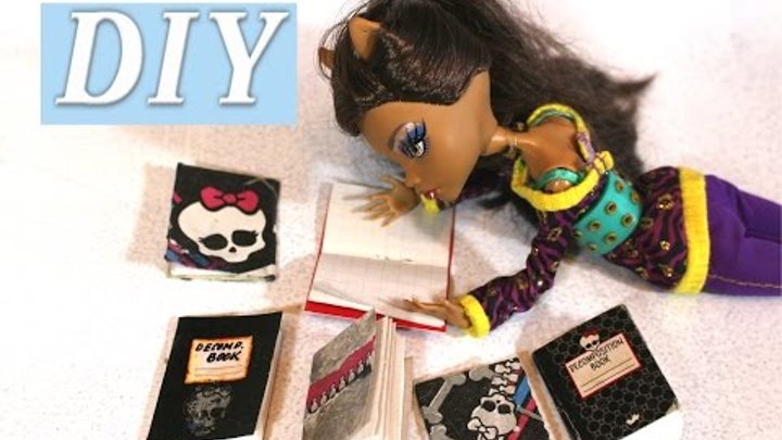 DIY как сделать БЛОКНОТ ДЛЯ КУКОЛ Монстер Хай и Барби часть 2 How to make a notebook for dolls