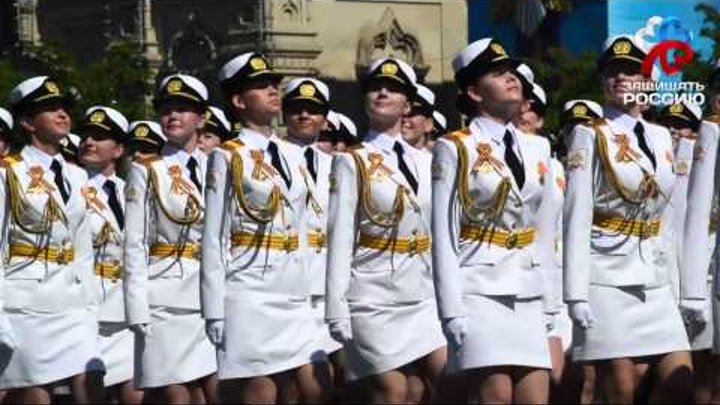 Женщины-военнослужащие на параде Победы-2016