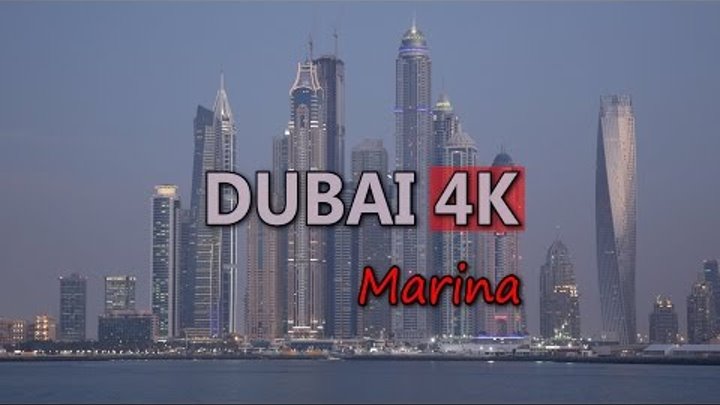 Ultra HD 4K Dubai City Marina Travel UAE Tourism Tourist Attraction Skyline UHD Video Stock Footage