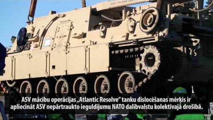 Latvijā ierodas ASV tanki "Abrams" operācijā "Atlantic Resolve"