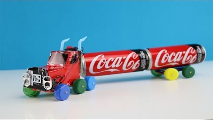 Wie macht man einen LKW aus Coca Cola Dosen das fahren kann?